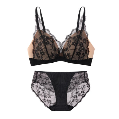 Deep V Lace Wireless Bra