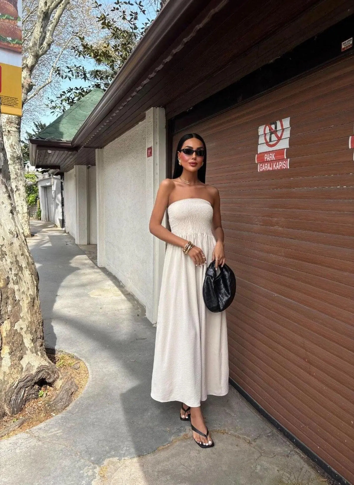 Strapless Waist Maxi Dress