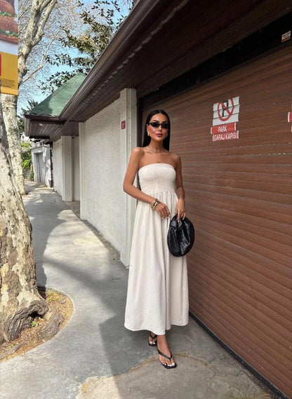 Strapless Waist Maxi Dress