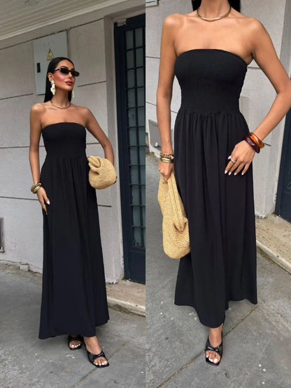 Strapless Waist Maxi Dress
