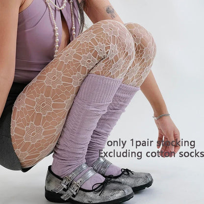 Sakura Mesh Floral Tights