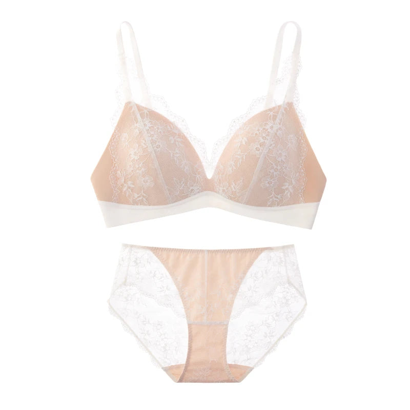 Deep V Lace Wireless Bra