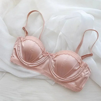 Luxury Satin Lace Bra Set