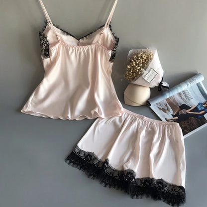 Silk Lace Pajama Set