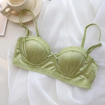 Luxury Satin Lace Bra Set
