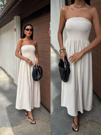 Strapless Waist Maxi Dress