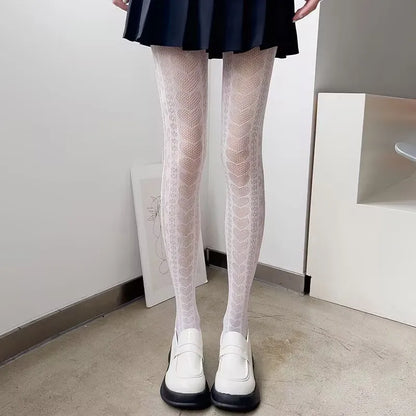 Sakura Mesh Floral Tights