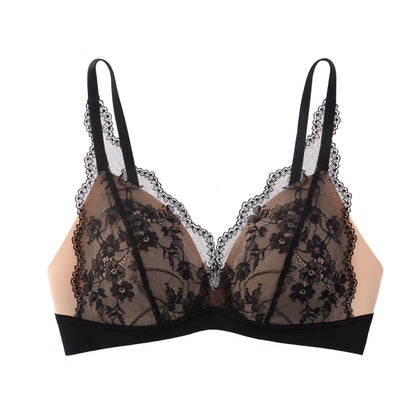 Deep V Lace Wireless Bra