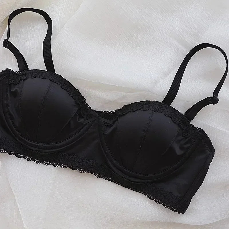 Luxury Satin Lace Bra Set