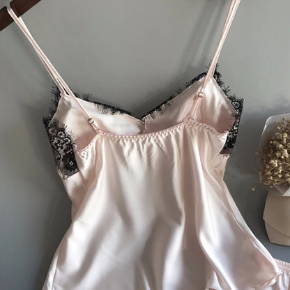 Silk Lace Pajama Set