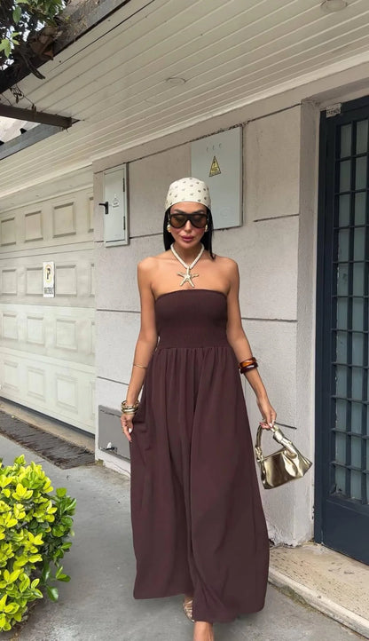 Strapless Waist Maxi Dress