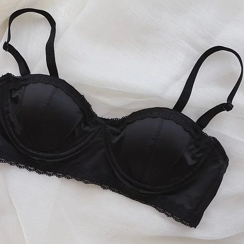 Luxury Satin Lace Bra Set