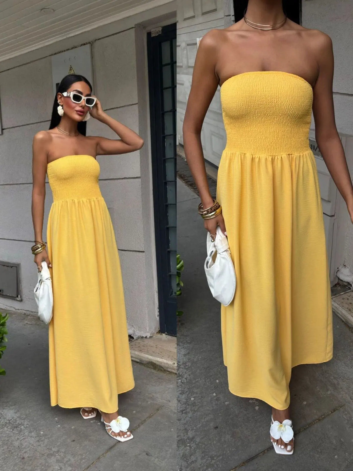 Strapless Waist Maxi Dress