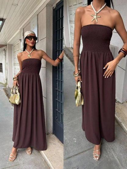 Strapless Waist Maxi Dress