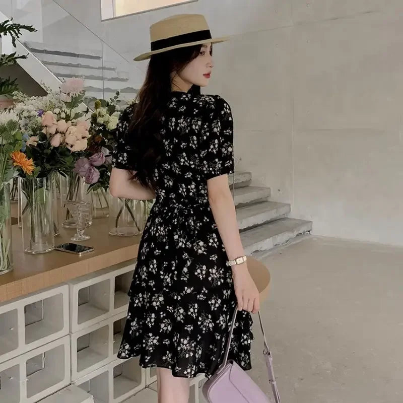 Ruffle A-Line Mini Dress