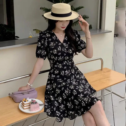 Ruffle A-Line Mini Dress