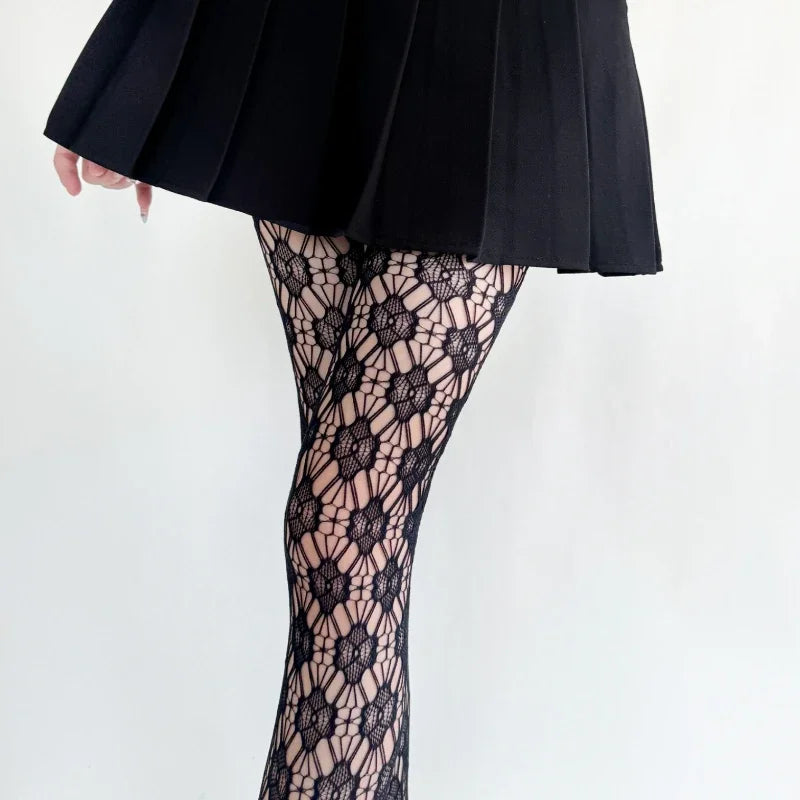 Sakura Mesh Floral Tights