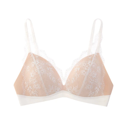 Deep V Lace Wireless Bra