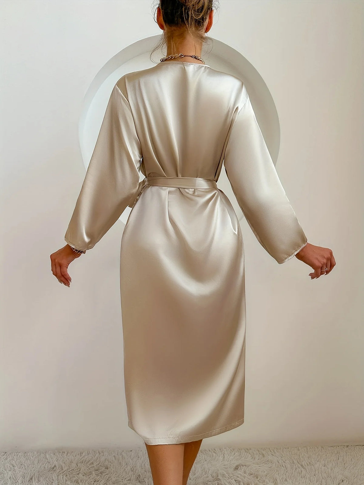 Elegant Satin Belted Robe