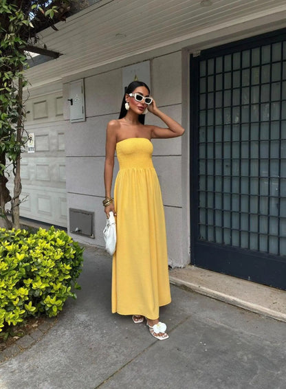 Strapless Waist Maxi Dress