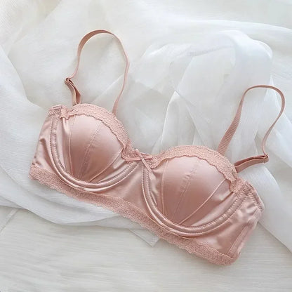 Luxury Satin Lace Bra Set